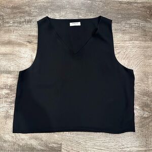 Babaton for Aritzia V-Neck Black Tank Top (C)